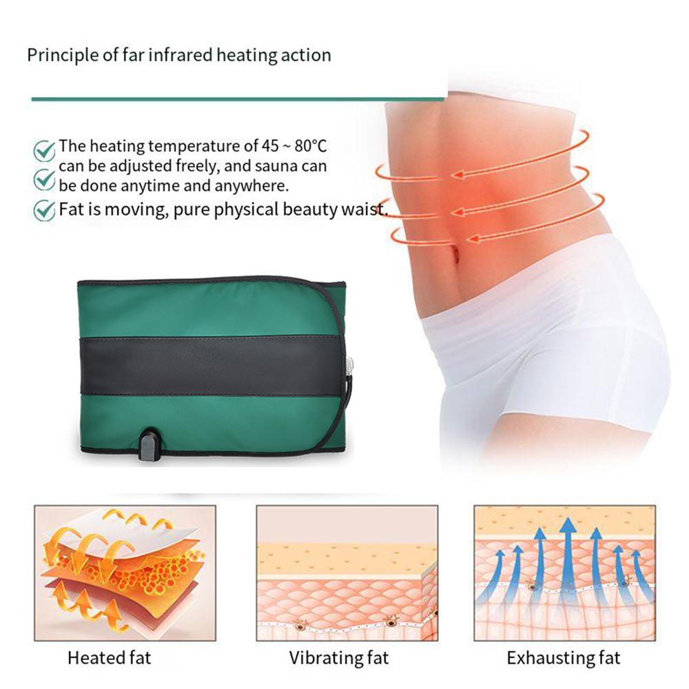 Электрический вибрационный фитнес-массажер для похудения, дальний инфракрасный нагрев, пояс для похудения, сжигатель жира, потеря веса, фитнес-массажные ремни