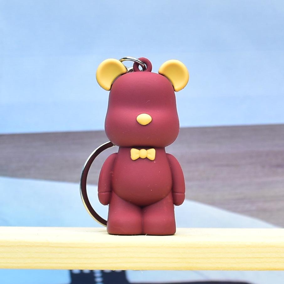 «3D Мягкий брелок-подвеска в виде медведя — милый и модный аксессуар для сумок и ключей от машины»