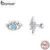 Серьги BAMOER Eye Of Lightning, стерлинговое серебро 925 пробы, голубые глаза, серьги-гвоздики, подарок для девочки, ювелирные изделия