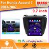 9.7‘’ Car Radio GPS For Honda Accord 7 2003-2007 WiFi Video Player Android Auto Navigation Multimedia Stereo Carplay 2din DVD