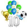 Blue Soccer Decoration Birthday Ballons Plates Cups Napkins Tablecloth Soccer Football Birthday Sticker Gift Bag Party Supplies
