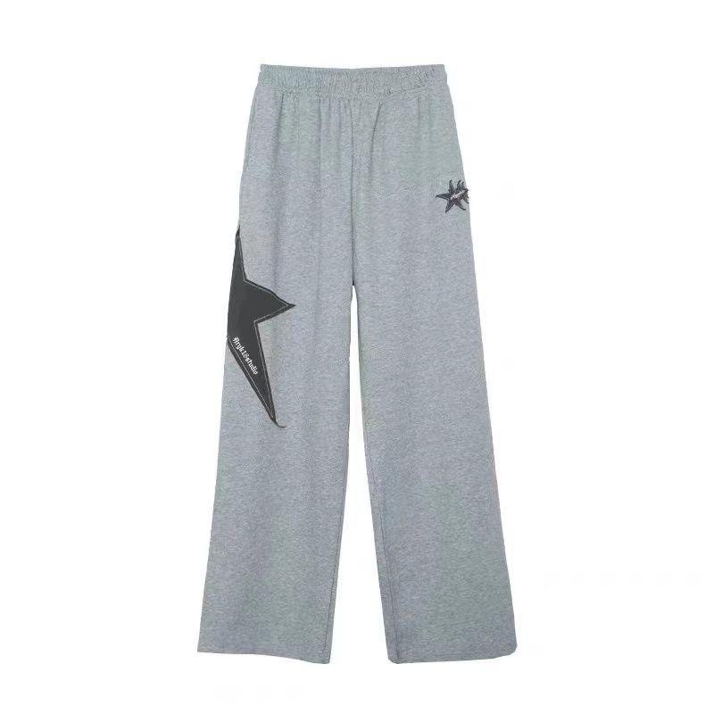Винтажные спортивные штаны для женщин, широкие брюки в стиле хип-хоп, повседневные брюки с принтом Харадзюку, корейские свободные спортивные штаны, брюки большого размера для женщин, стиль Y2k