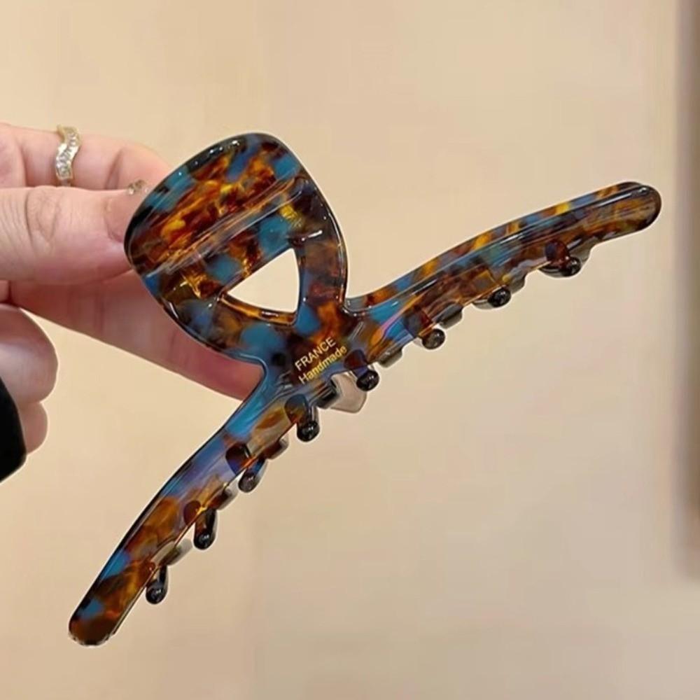 Vintage Acetate Large Shark Clip Elegant French Big Barrettes Fashion Crab Hairpins Lady