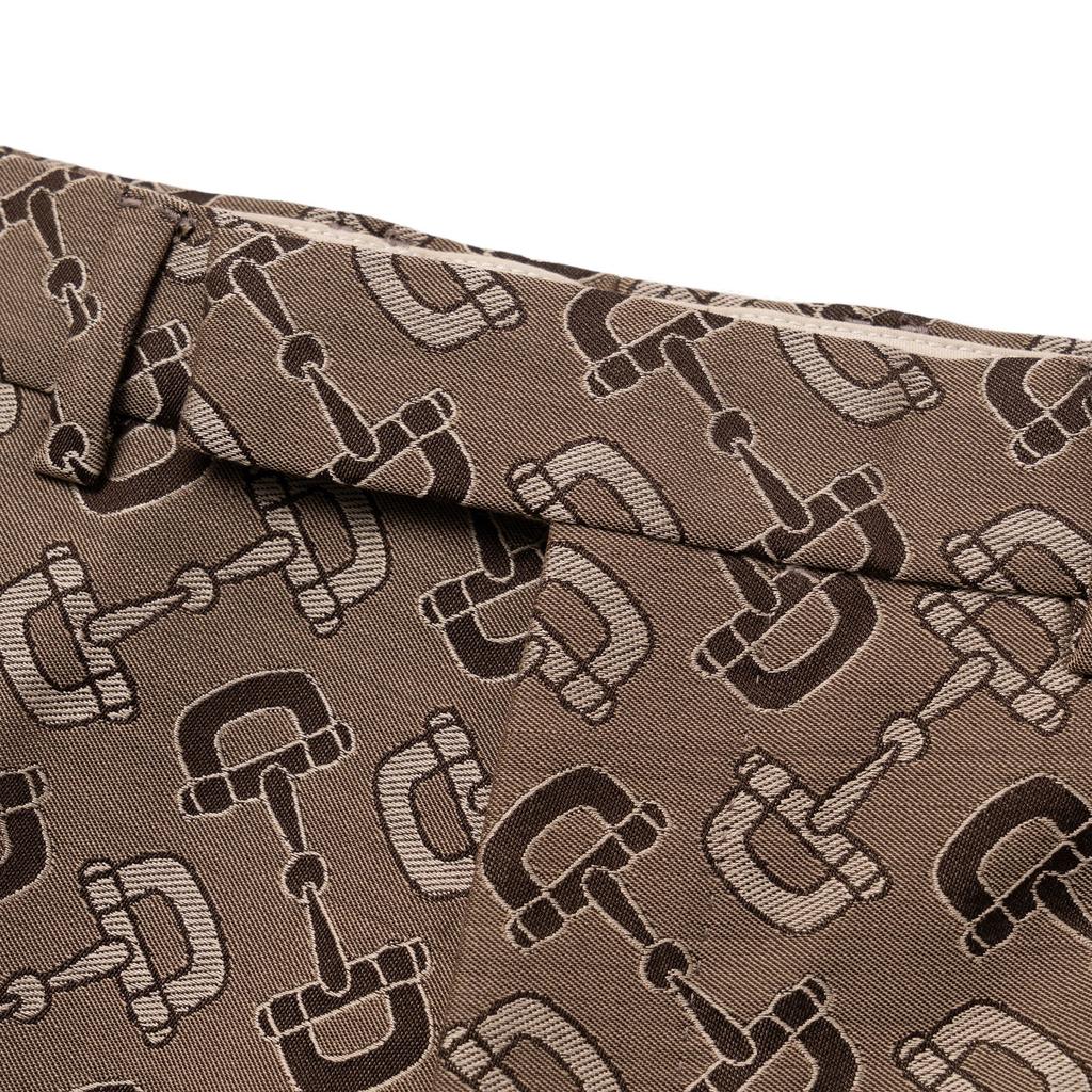 Gucci Классические брюки макси с мотивом уздечки 720965-ZAKIV-9549