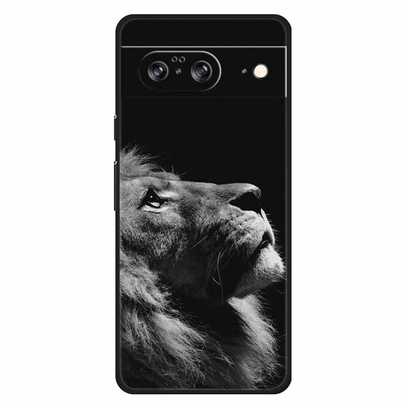 Для Google Pixel 8 / 8pro Чехол Мягкий Силикон Лев Сова Роскошные Задние Крышки Для Google Pixel 8 Pro Чехлы Pixel8 Мультяшные Корпуса