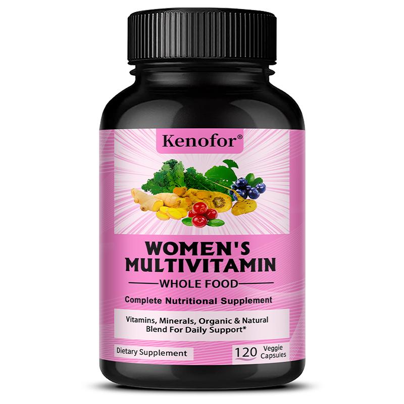 Women's Multivitamin Whole Food Complete Nutritional Supplement with Vitamins & Minerals, 120 Veggie Capsules