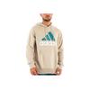 Adidas Мужская толстовка с длинными рукавами и логотипом алфавита, топы бежевого цвета IJ8584