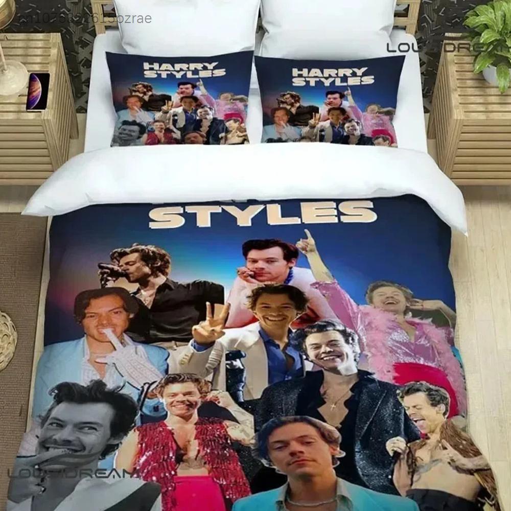 Постельное белье H-Harry-Styles Комплекты Постельных Принадлежностей Изысканный Комплект Постельного Белья Пододеяльник Комплект Покрывал Постельное Белье Роскошный Подарок на День Рождения