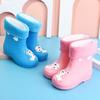 Производитель детской дождевой обуви для девочек, флисовая обувь для мальчиков, нескользящая водонепроницаемая обувь, всесезонные резиновые сапоги с рисунком, детская дождевая обувь