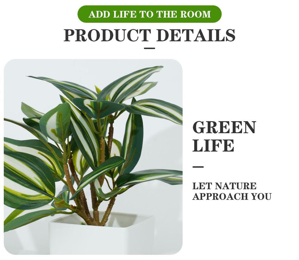 Fake Plants Bonsai Simulation Pot Green Plants Artificial Flowers Table Potted Ornaments for Home Office Decor Bed Room Decor