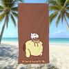 Cute Puppy Cartoon Print Microfiber Beach Towel Water Absorbent Quick Dry Bath Towel For Vacation