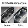 For Tesla New Model 3+ Highland 2024 2025 Water Cup Holder Central Control Cup Slot Silicone Cup Holder Limiter Car Accessories