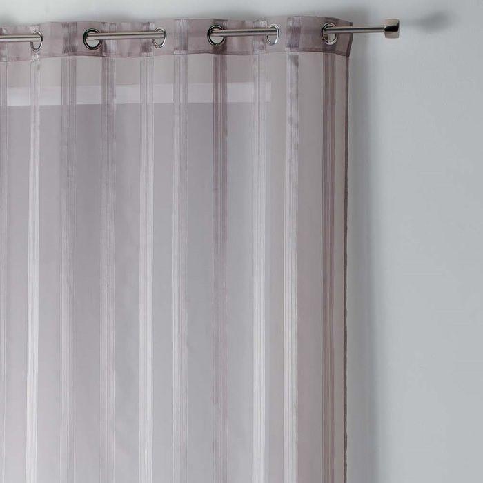 Voilage a rayures 140 x 260 cm Bandas noisette