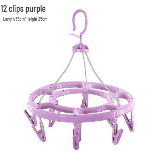 Sock Drying Windproof Underwear Rack With Thickened Multifunctional Hanger Clips