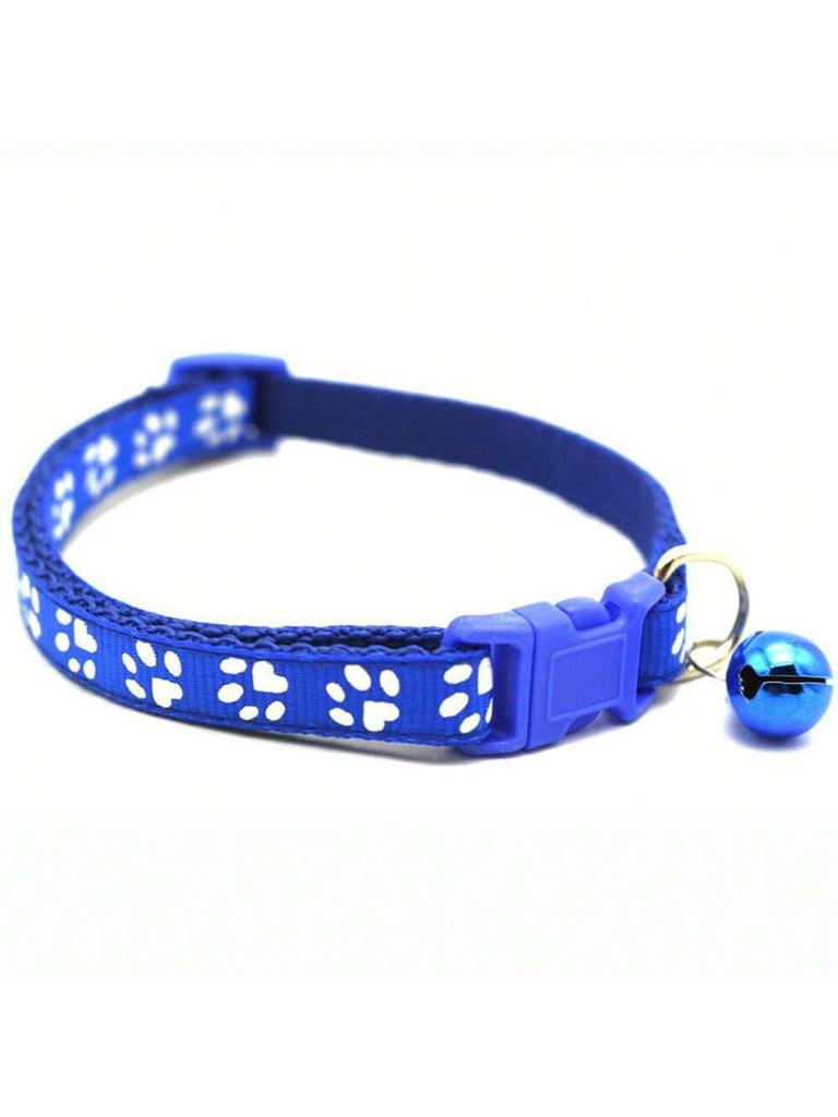 Colorful Pet Leash & Paw Print Collar Set for Dogs and Cats