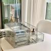 Face Masque Drawer Storage Box Clear PET Large Capacity Multifunctional Stationery Makeup Office Supplies Jewelry Accessories Organizer Container