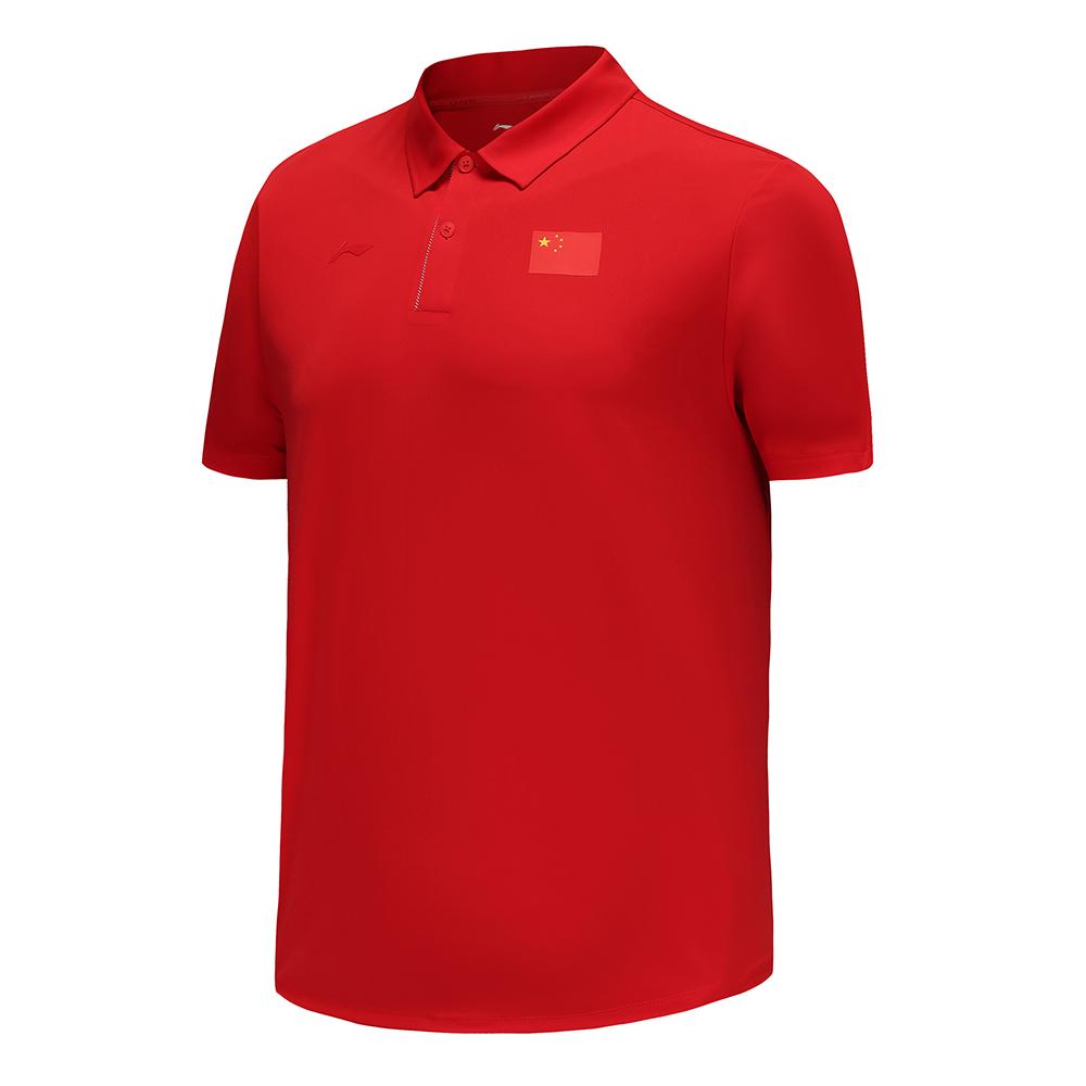 Мужские и женские поло Li Ning с воротником-поло, тонкий прямой крой APLV441-1