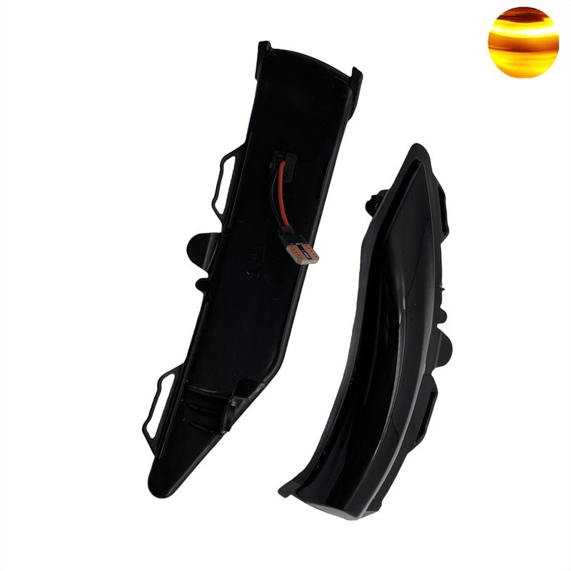 For Ford Fiesta mk8 ST Line MK8 Flasher Indicator Blinker Side Rearview Turn Signal Light Smoked Lens LED Side Mirror Lamp Amber