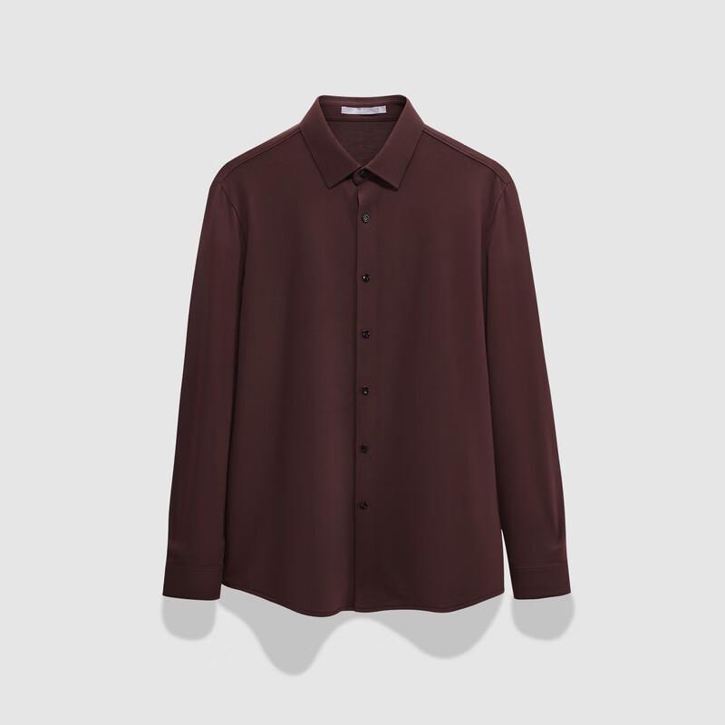 JOEONE Men's Wool Blend Modal Long-Sleeve Shirt
