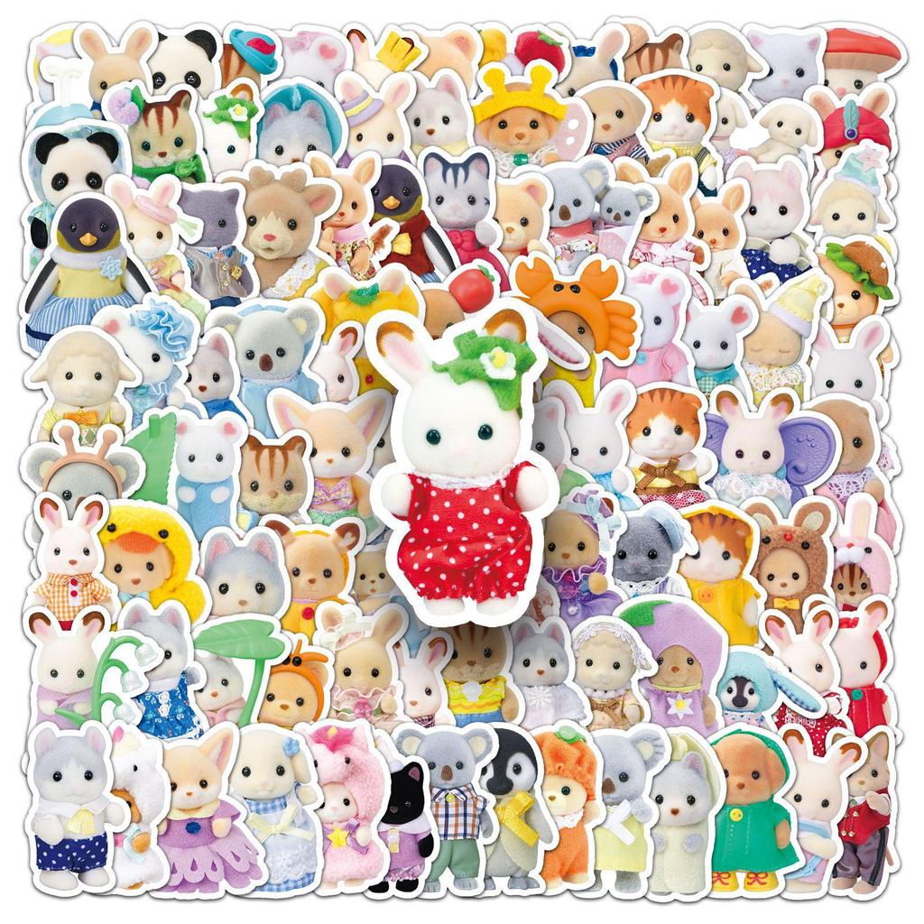 Наклейки Sanrio в стиле граффити: 101 Милый Мультяшный Стикер для Украшения Бутылок для Воды, Чехлов для Телефонов, Дневников и Многого Другого