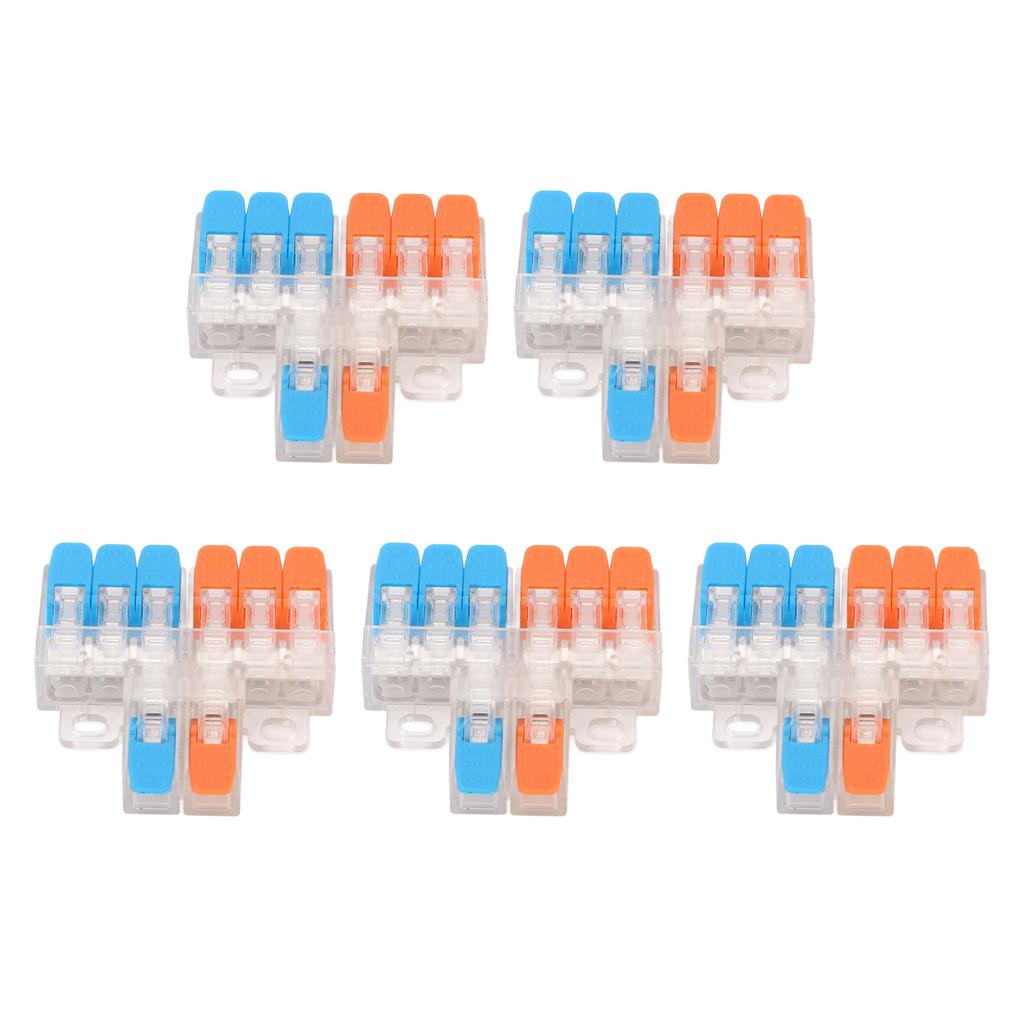 5 шт. 2 в 6 выходов Проводной соединитель Медный контакт 0,5 до 6 мм² Соединитель для проводников для моторного оборудования 41 А 450 В