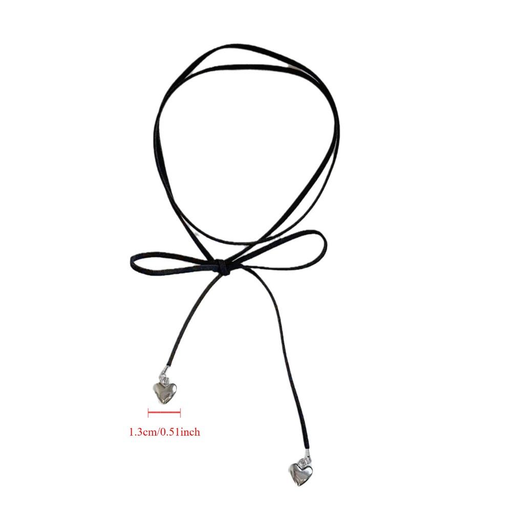Винтажное ожерелье с подвеской в виде сердца в корейском стиле, ленточное колье Love Choker, ювелирные изделия Y2K