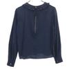 Marni Portuguese Silk Long Sleeve Blouse 38 Navy Shirt Women Used