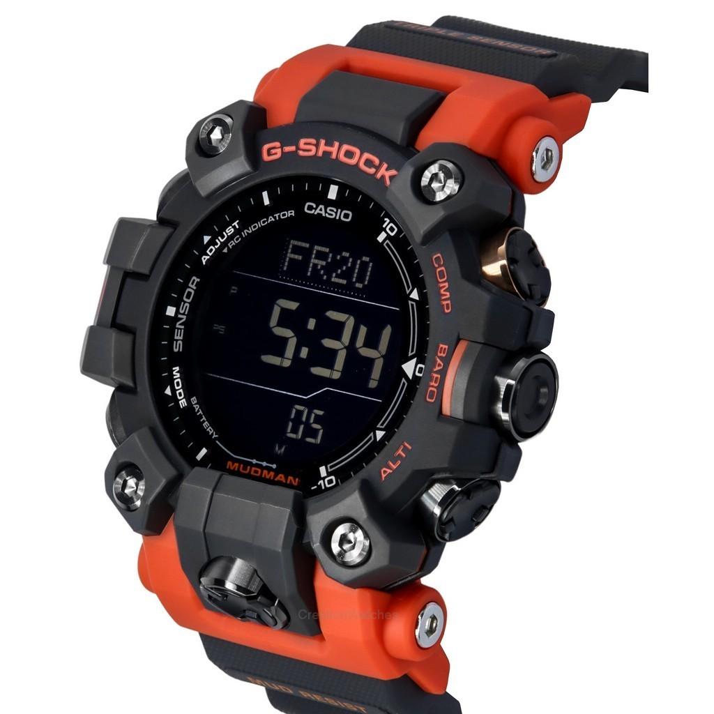 Casio Мужские часы G-Shock Mudman Master Of G-Land Digital с оранжевым и черным полимерным ремешком Solar GW-9500-1A4 200M