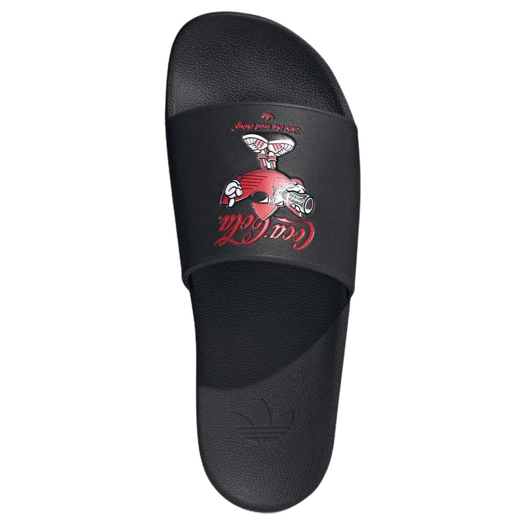 adidas Originals × Coca-Cola Adilette Удобные шлепанцы Унисекс Обувь Черный Красный KH6902