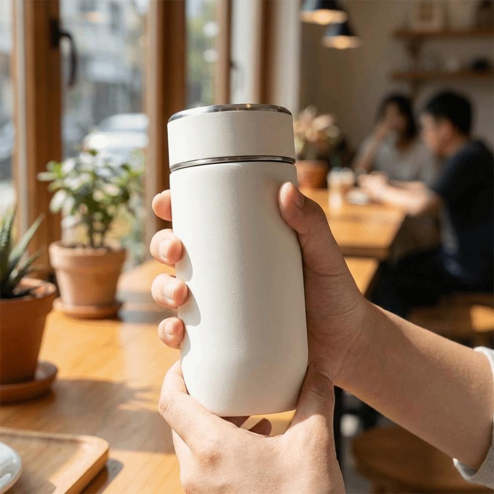 350ml Stainless Steel Insulated Cup with Tea Filter Coffee Vacuum Flasks Tea Brewing Cup Travel