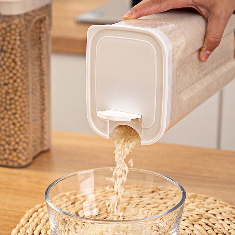 Food Grade PP Storage Box Sealed Grain Rice Container Organizer Moisture-Proof Fresh-keeping Tank Jars Kitchen Accessories