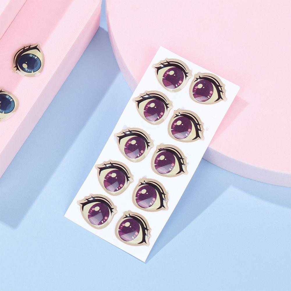 Стеклянные кристаллы Наклейки Лицо Орган Пастер Мультфильм Глаза Наклейки Аниме Фигурка Кукла Глаза Чипы Бумага