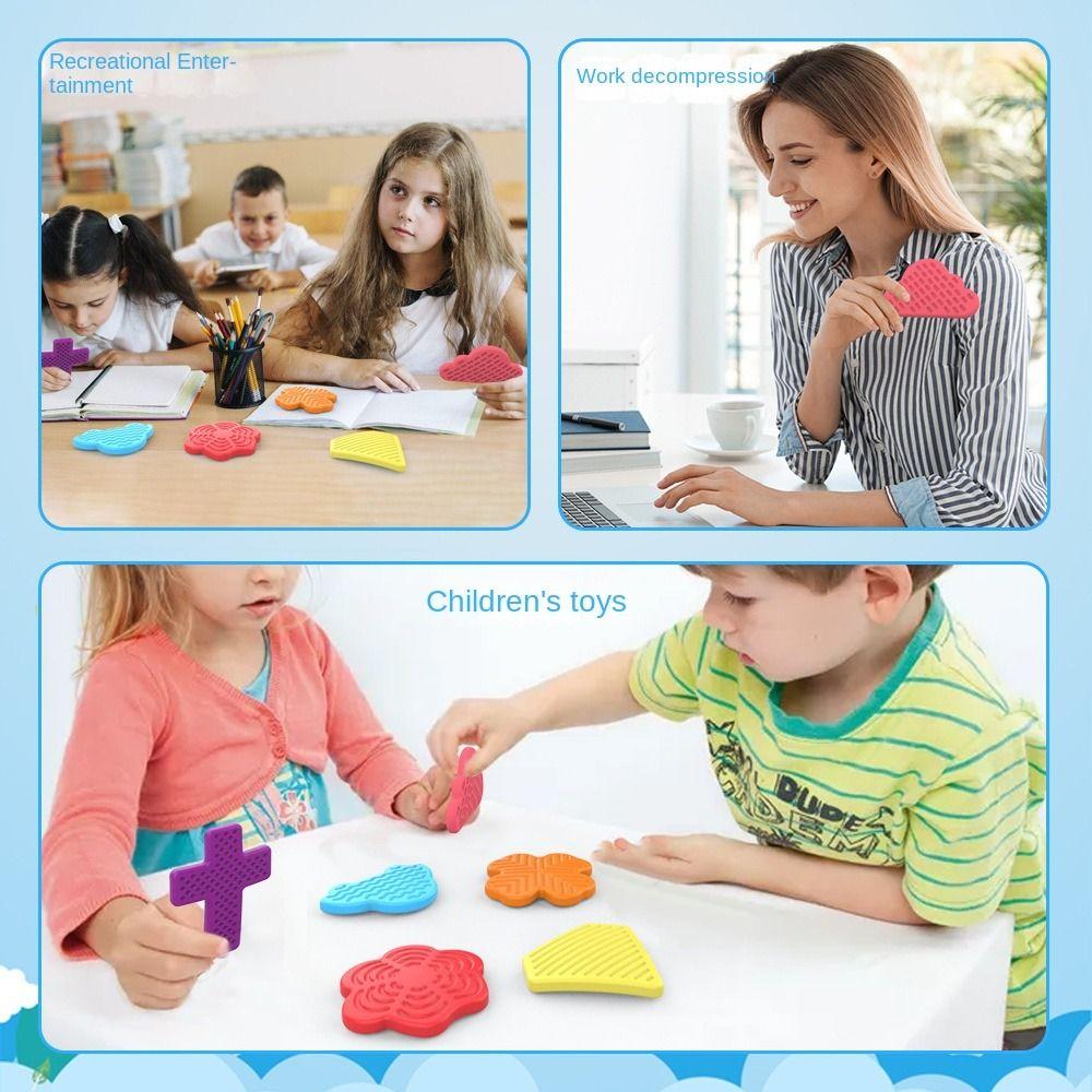 6 шт./набор текстурированных детских сенсорных камней, расслабляющих текстурированных камней для беспокойства, рождественский подарок