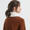 Women Fake Collar Ruffles Stand Bowknots Shirt Detachable Doll Shawl for Women Big Lapel False Collar Lace Necklace Fuax Cols