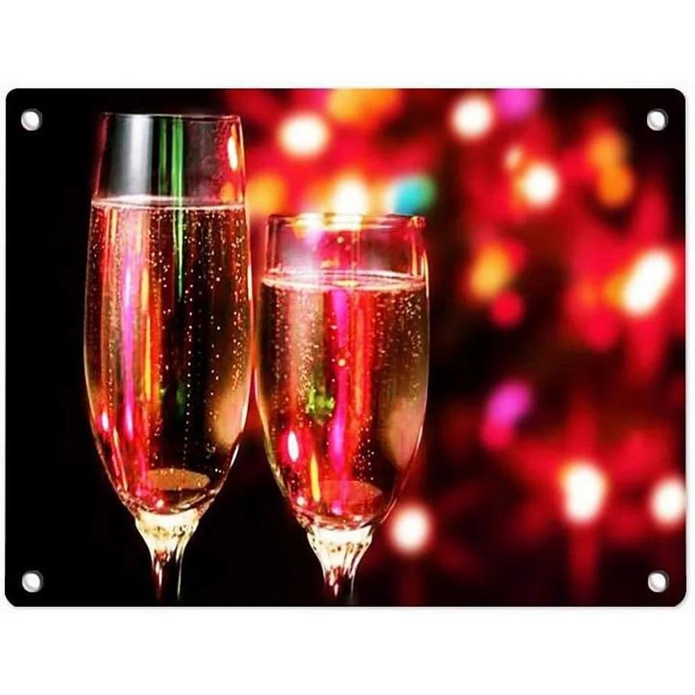 Металлические жестяные таблички Шампанское Апероль Настенная декоративная табличка Винтажный художественный плакат Железная живопись для мужской пещеры Дома Кафе Сада Клуба Бара