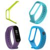 Для Mi Band 3/4 TPU Цветной ремешок Замена браслета Умный спорт