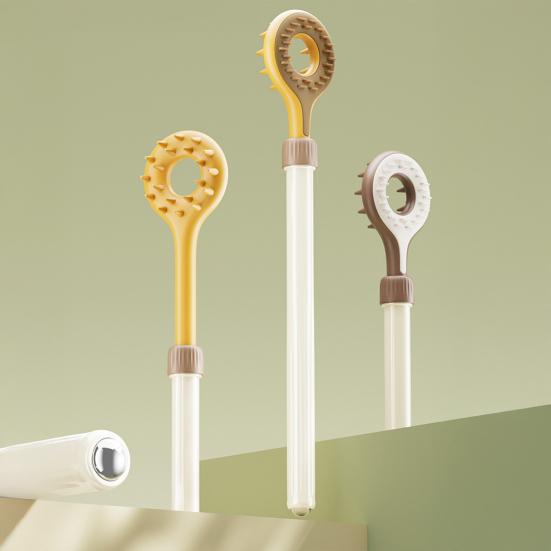 Yousheng Раздвижная чесалка для спины Портативная для труднодоступных мест Двусторонняя телескопическая ручка Чесалка для спины Магнитный роликовый массажер для акупунктурных точек