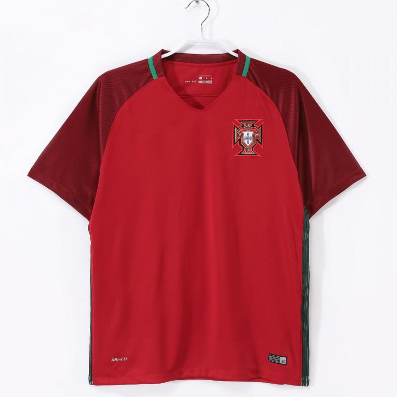 Vintage Portugal National Team Soccer Jersey Short Sleeve Retro Football Shirt Unisex Adult Sportswear