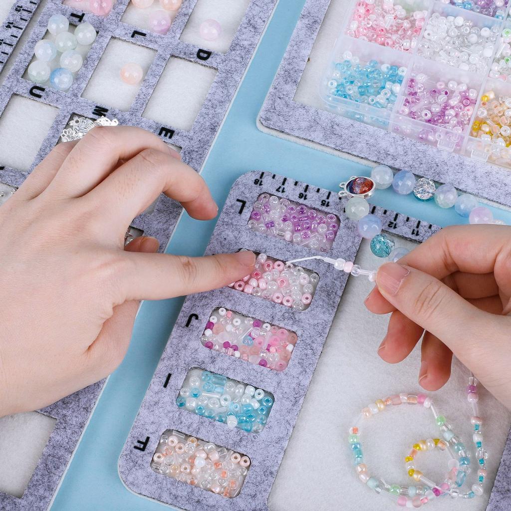 Многофункциональная доска-органайзер для бисера для DIY рукоделия и профессиональных дизайнерских проектов Нескользящий фетровый коврик для бисероплетения