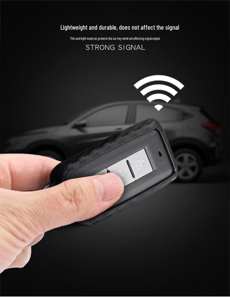 Mitsubishi Outlander Key Case: Carbon Fiber Cover for ASX, Pajero, Lancer, Roar, Changan CS75