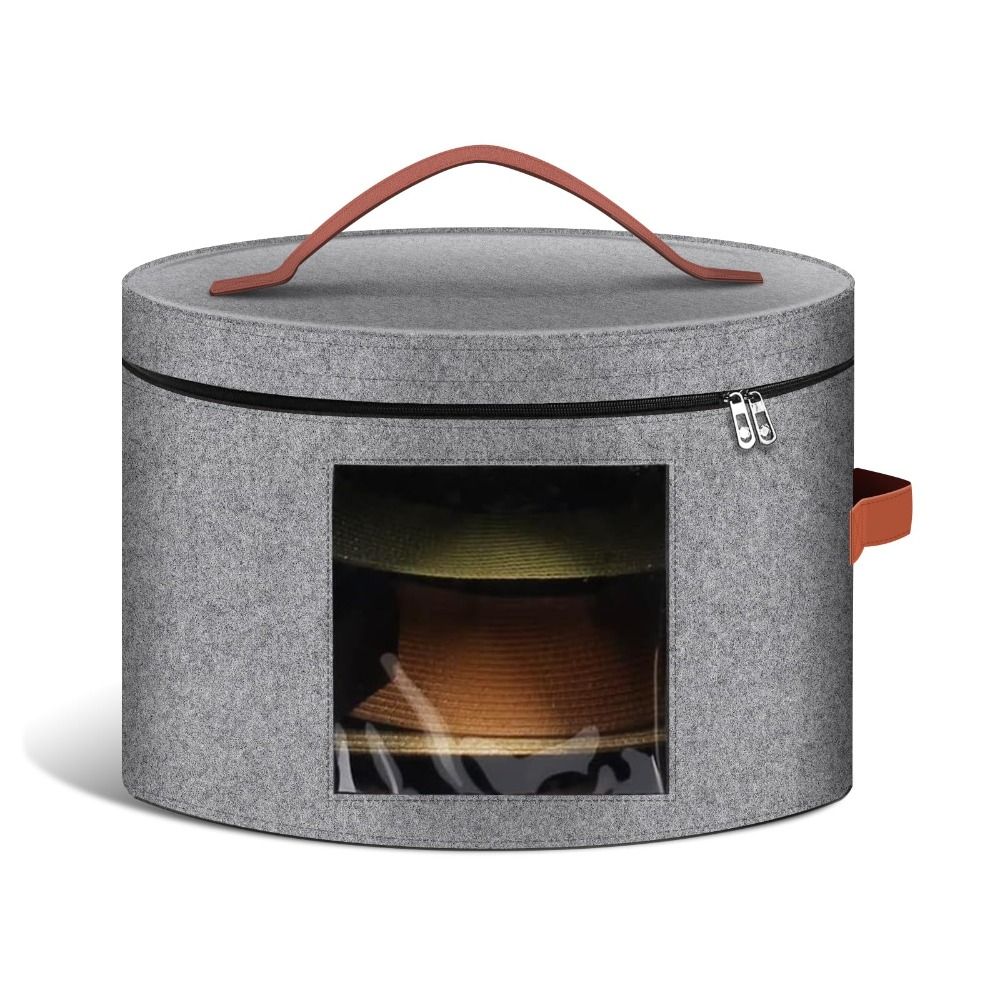 Wide Brim Hat Organizer Hat Box for Women Men Felt Cloth Wide Brim Hat Case for Travel