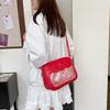 Large Capacity JK Uniform Shoulder Bag PU PVC Crossbody Bag Wash Bag Transparent Ita Bag  Shower