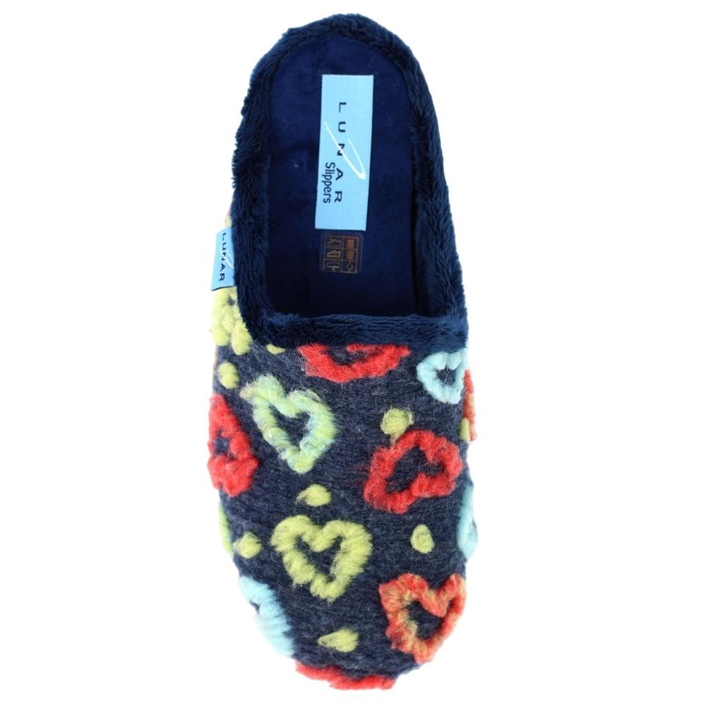 Lunar Womens/Ladies Valentine Mule Slippers