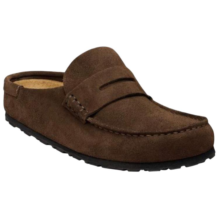 Birkenstock Неаполь Без Специальной Функции Закрытые Тапочки Унисекс Кофе Обычные Свободная Посадка 1031605