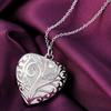 925 Sterling Silver Three-dimensional Heart-shaped Zircon Pendant Necklace Wedding Charm Jewelry