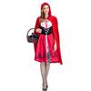 Женский костюм Красной Шапочки для взрослых, праздничное платье на Рождество и Хэллоуин с накидкой, костюмы королевы