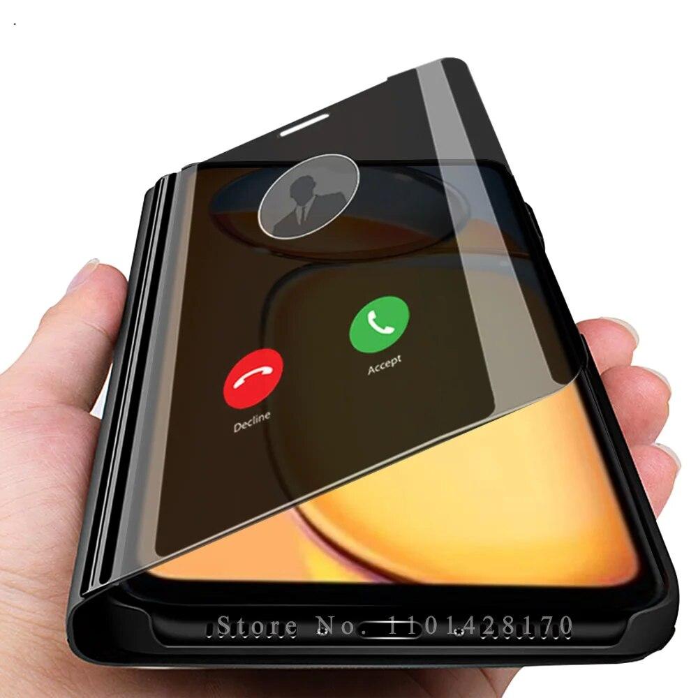 Для Xiaomi Redmi 13C чехол Smart View зеркало кожаный флип Fundas Redmy 13 C C13 Redmi13C 4G 2023 чехол магнитная подставка для книги Coque