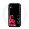 Case - Face Square - Iphone XS - Rigid - Black - Squid Game Pattern