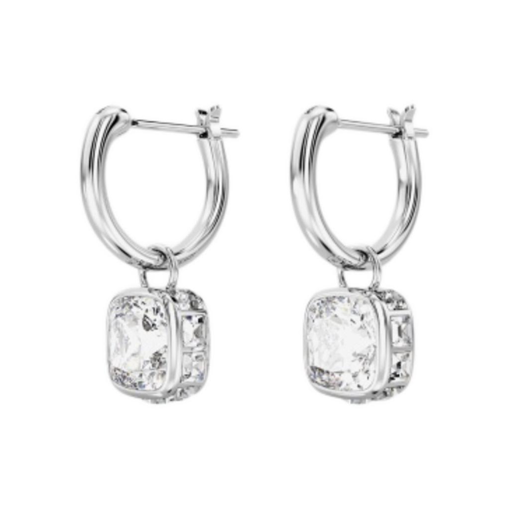 Swarovski Stilla Water Drop Shaped Inlaid Decoration Rhodium Plated Earrings Women earrings Silver 5662919