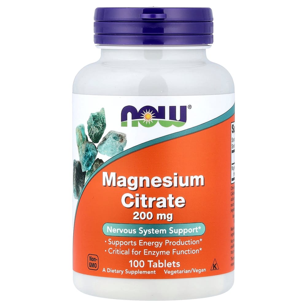 Now Foods Magnesium Citrate 200mg, 100 Tablets